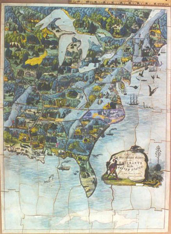 Fig 9. Edward Wallis. Game of the Star-spangled Banner or Emigrants to the United States, ca. 1835.
Bob Armstrong’s Old Jigsaw Puzzles. Web. 2 March 2016.
