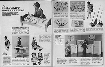 Fig 25. Housekeeping section of Childcraft magazine.
Toys That Teach. 1967. New York: Childcraft Education Corp., 1967. Print.

