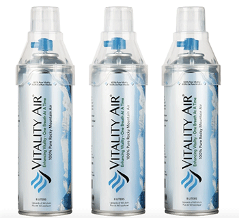 Fig 26. Cans of air bottled in Canada’s Rocky Mountains. Vitality Air’s initial inventory sold out immediately, due to demand from China.
Vitality Air. Web. 7 July 2016.

